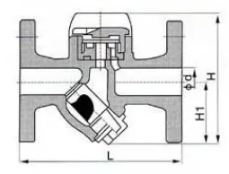 CS49H熱動力圓盤式疏水閥結構尺寸 CS49H熱動力圓盤式疏水閥結構尺寸