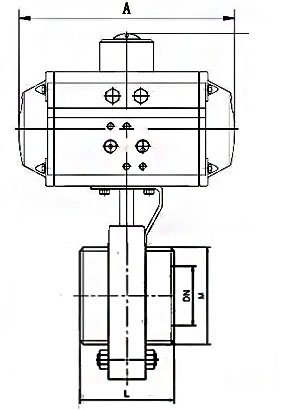 D621X氣動快裝蝶閥結構尺寸 D621X氣動快裝蝶閥結構尺寸