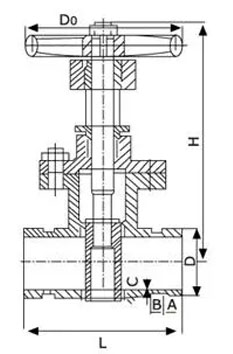 Z81X明桿溝槽閘閥結構尺寸